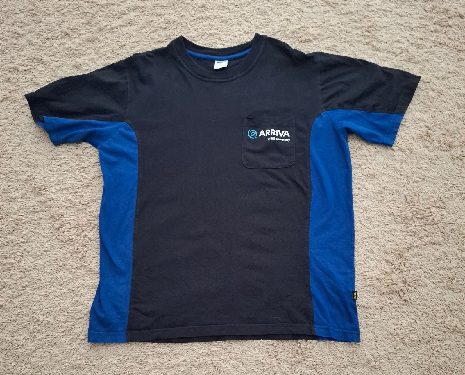 T-shirt Arriva XXL - Zwart/Blauw met logo, Ophalen of Verzenden, Gebruikt, Bus of Metro, Overige typen