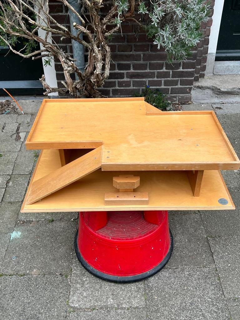 Vintage houten garage Montessori Waldorf tof! Groot, Verzenden, Gebruikt, Overige typen