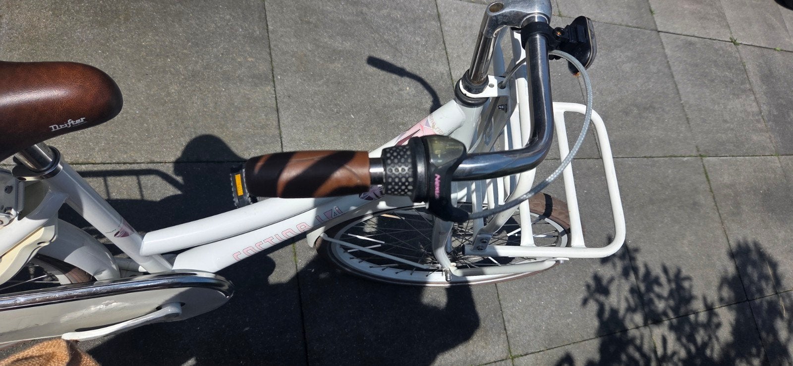 Cortina U4 Transportfiets meisjes 24 inch - Wit, Overige merken, Terugtraprem, Gebruikt, Versnellingen