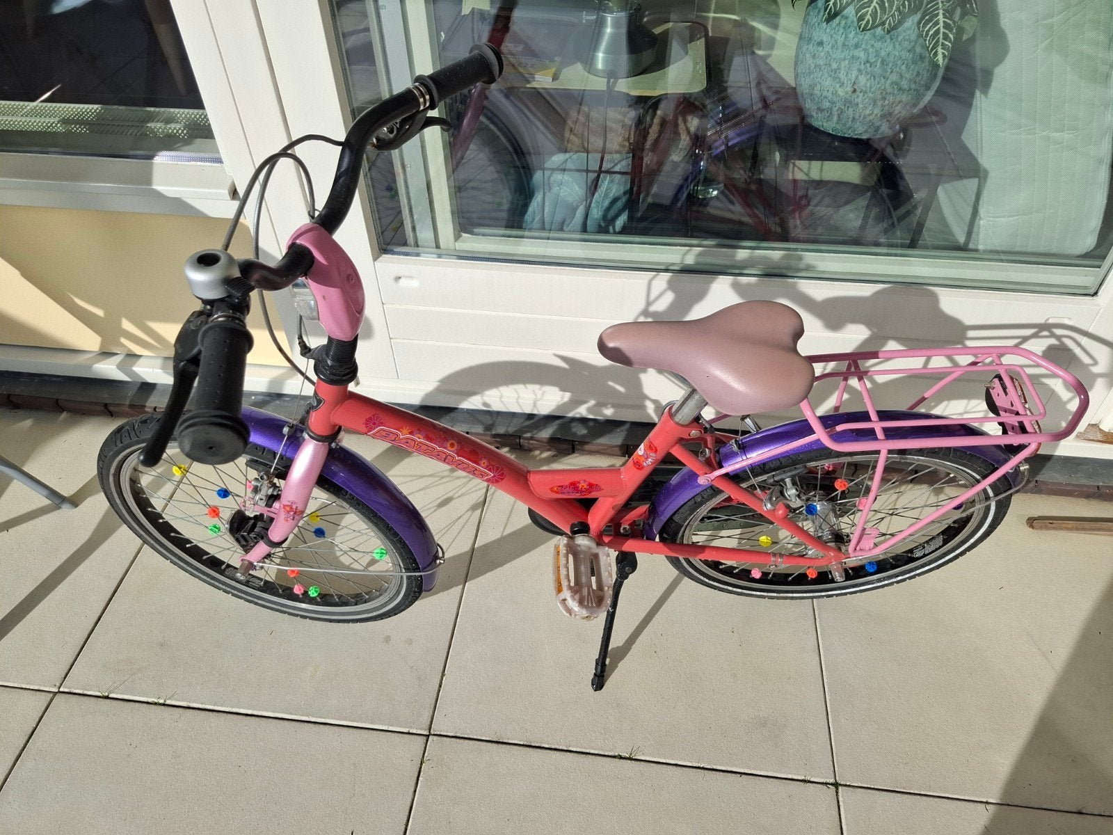Kinderfiets 20 inch - Roze/Paars met bagagedrager, Ophalen, Gebruikt, 20 inch of meer, Batavus original