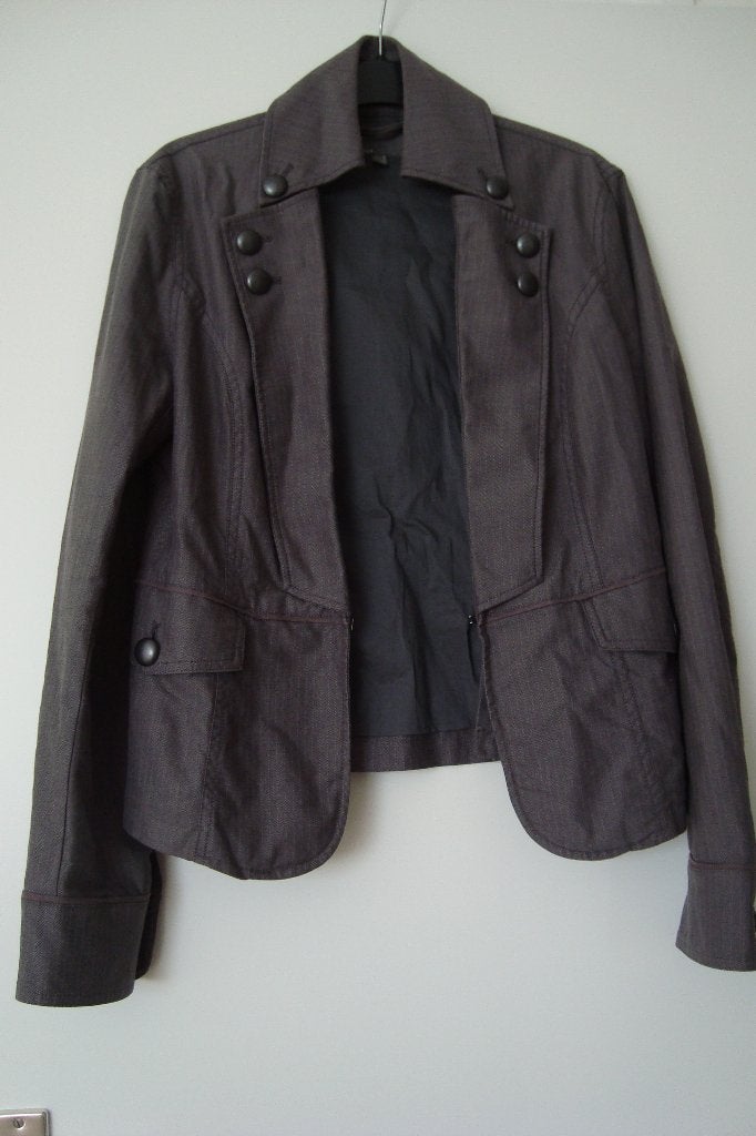 Mexx Jasje blazer bruin gestreept maat 38 zie foto's, Maat 38/40 (M), Mexx, Bruin, Ophalen of Verzenden