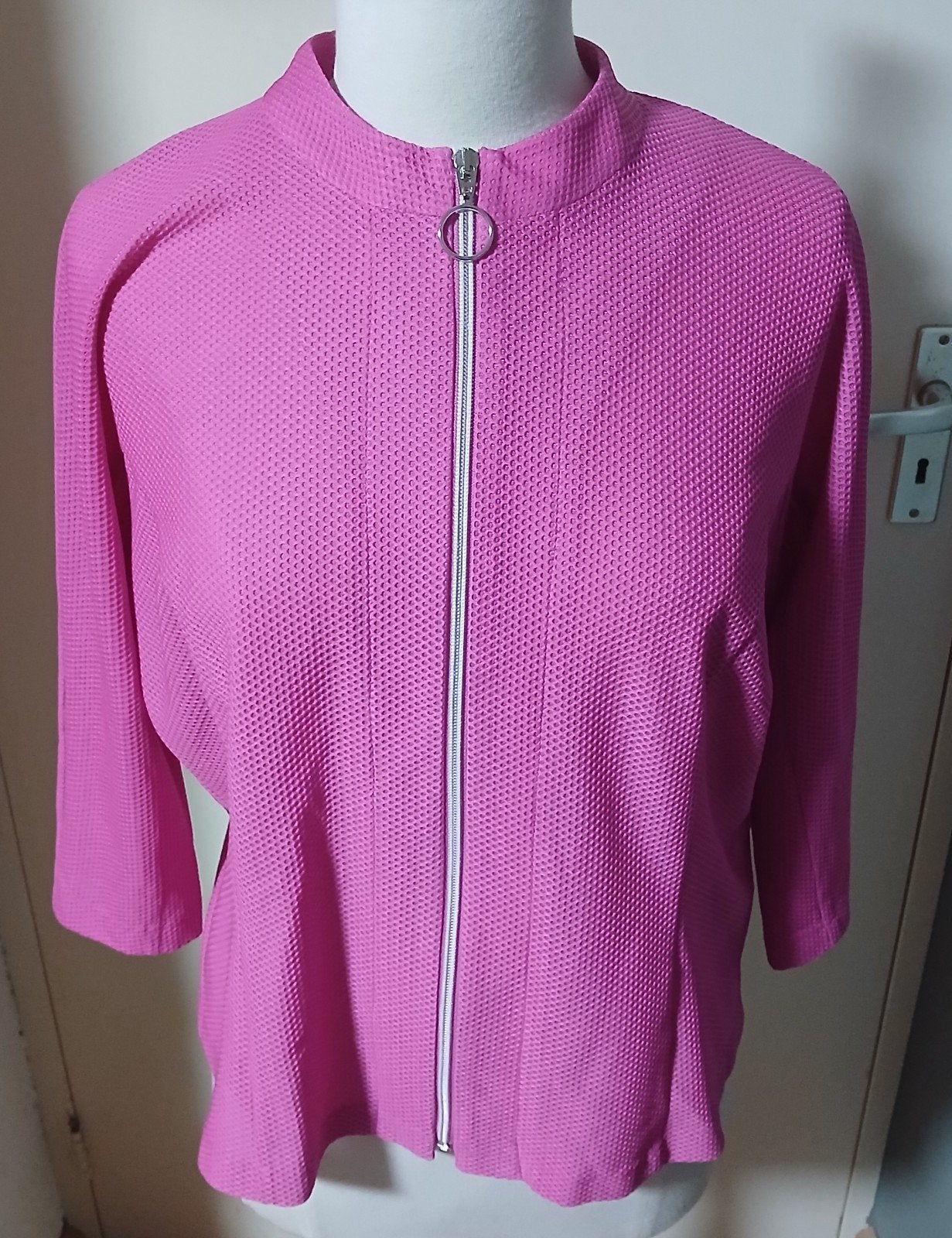 Dames vest / dun jasje met rits - doorschijnend stofje -roze, Maat 42/44 (L), Nieuw, Ophalen of Verzenden, Roze