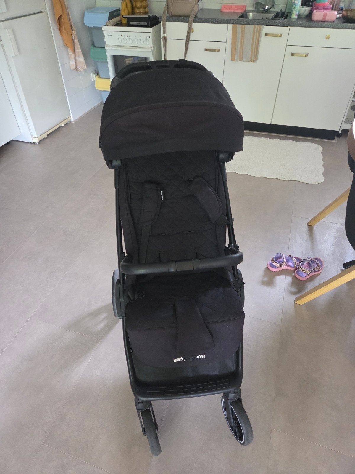 Easywalker Jackey XL, zwart, Kinderen en Baby's, Buggy's, Ophalen, Zo goed als nieuw, Regenhoes