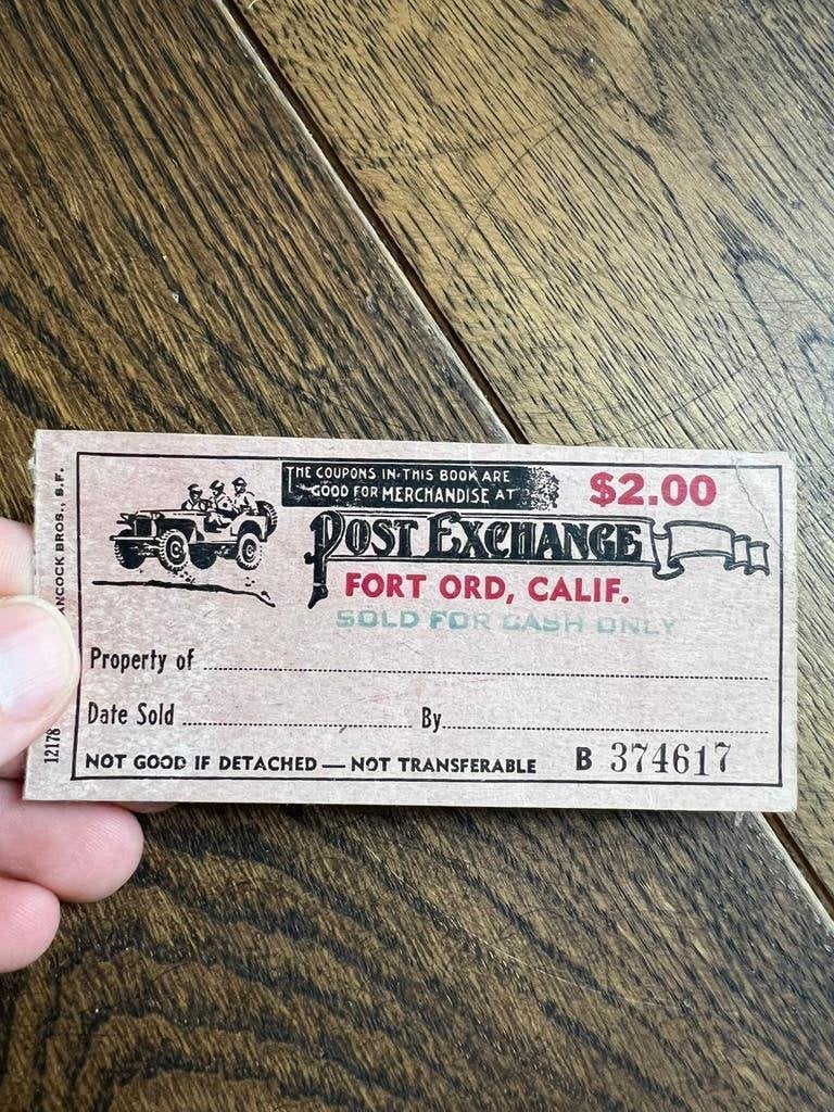 WO2 Amerikaans Fort Ord document met Willys Jeep, Amerika, Verzenden