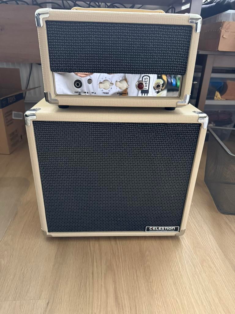 Harley Benton Tube5 head en G110 celestion cabinet, Ophalen, Zo goed als nieuw, Minder dan 50 watt