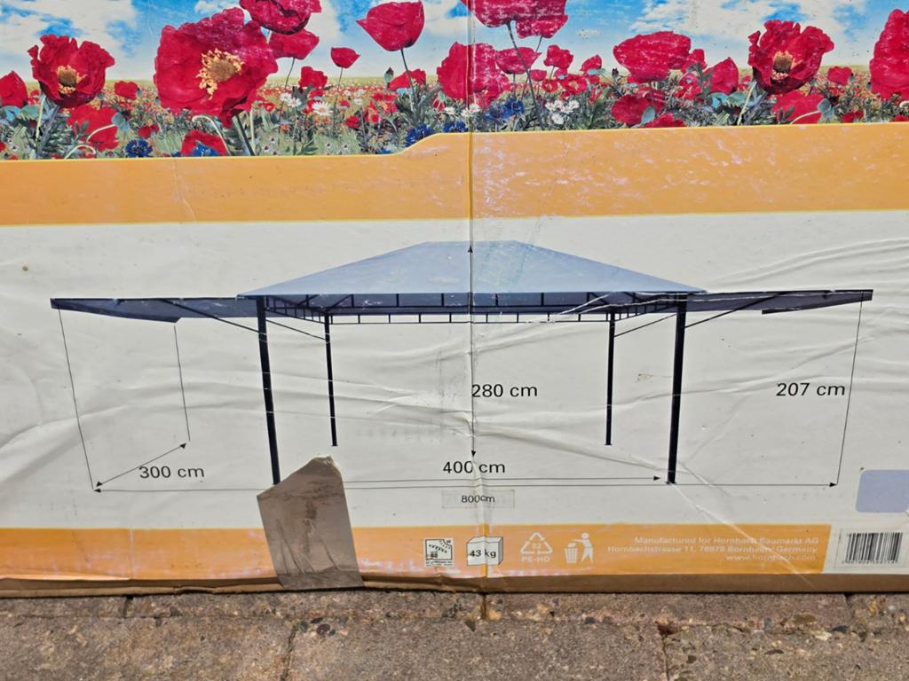 Garden Place Paviljoen Patrizia 3x4 m, Ophalen, Zo goed als nieuw, 4 tot 6 meter, Paviljoen