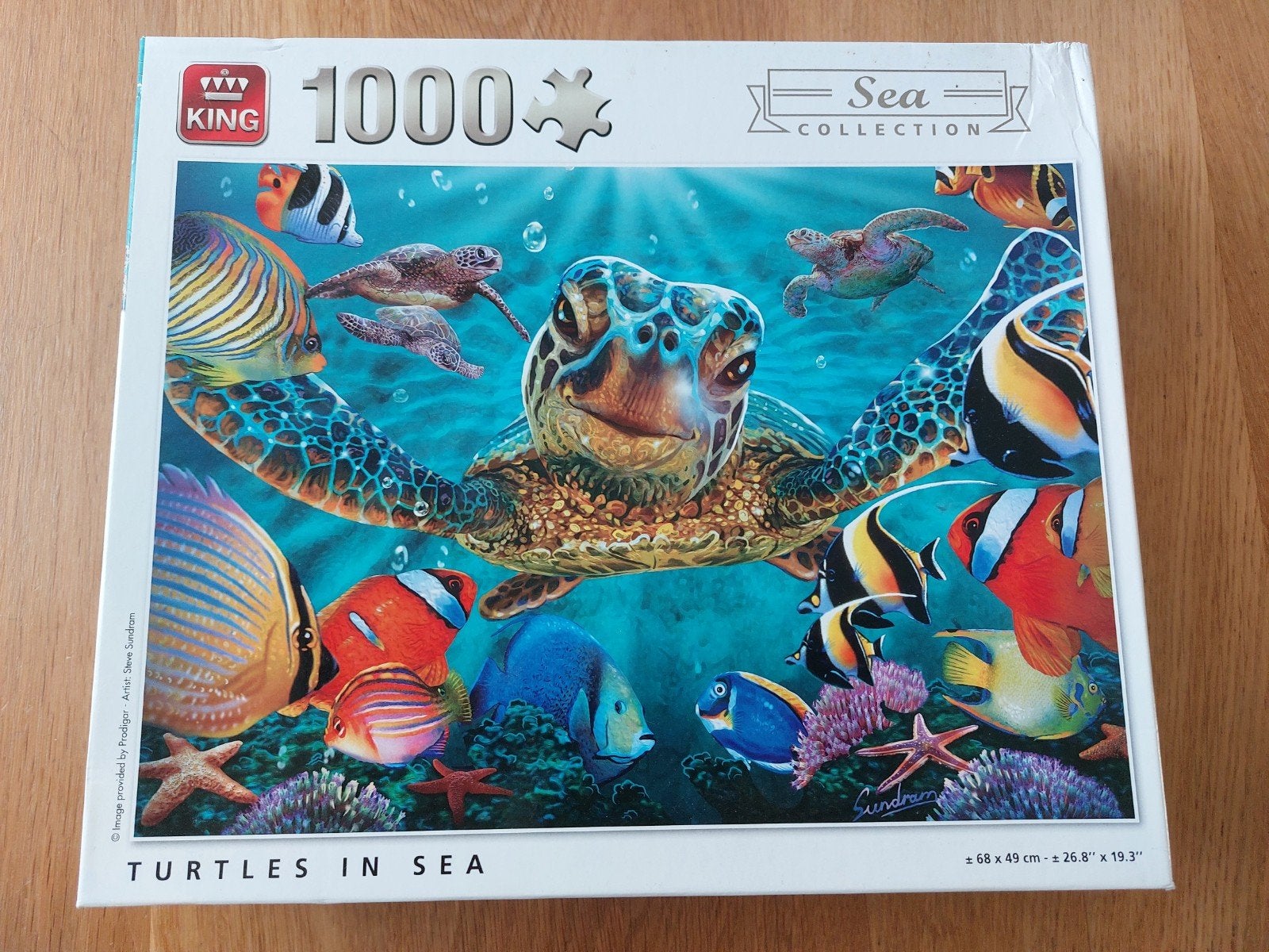 King puzzel 1000 stukjes - Turtles in Sea, Ophalen of Verzenden, Meer dan 50 stukjes, Gebruikt, 6 jaar of ouder
