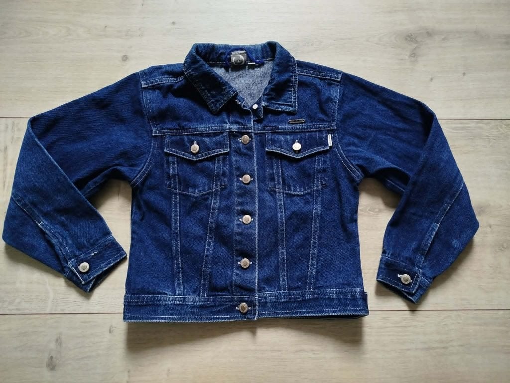 Z.g.a.n donker blauw spijkerjasje maat 152 van Persival., Persival, Meisje, Ophalen of Verzenden, Zo goed als nieuw