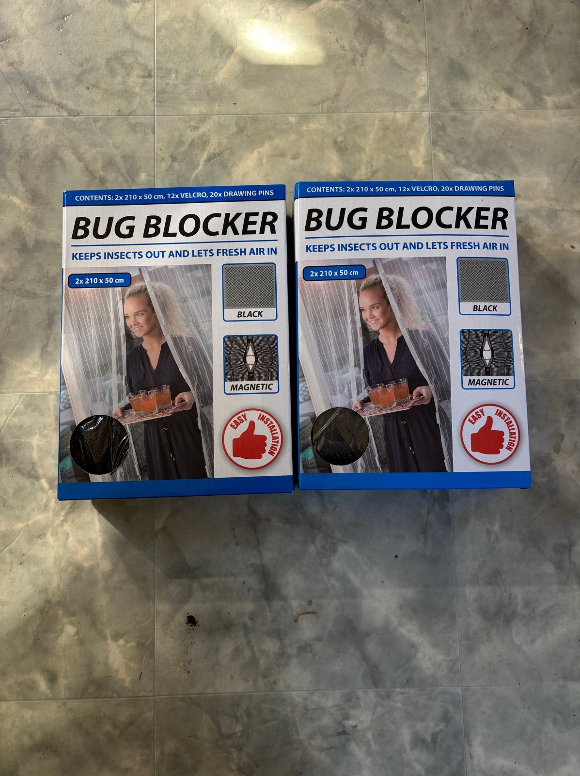 2x Bug Blocker Magnetische Hordeur - Zwart 2x 210x50cm, Kunststof, 80 tot 100 cm, Hordeur, Nieuw