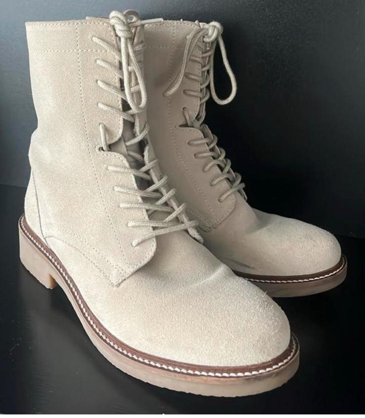 Leren dames veter laarsjes, suede, maat 38!, Ophalen of Verzenden, Zo goed als nieuw, Zwart