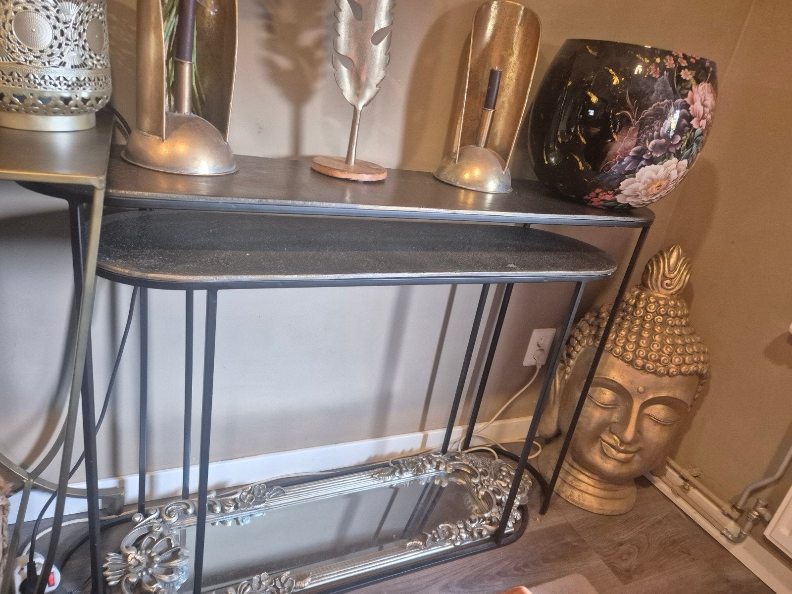light & living sidetable goud brons, Ophalen, Nieuw, 25 tot 50 cm, Rechthoekig