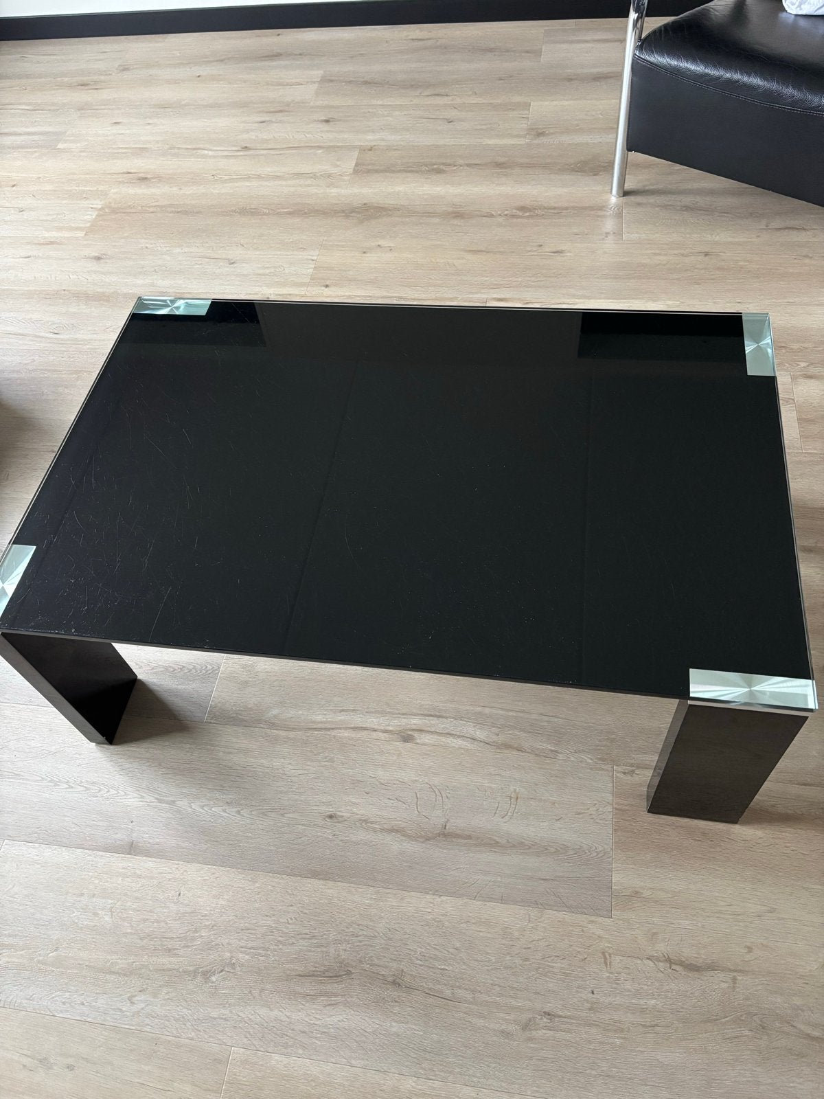 Moderne Eettafel met 6 Stoelen - Grijs/Zwart, Ophalen, Gebruikt, 50 tot 100 cm, Vijf personen of meer