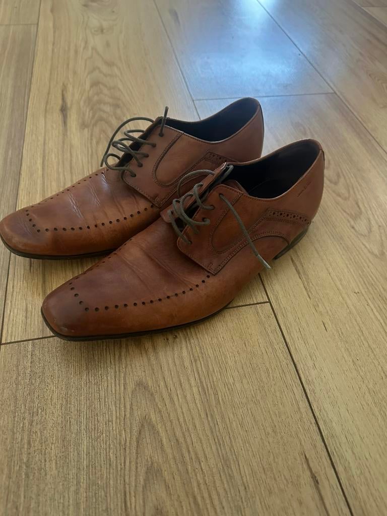 Nette schoenen van het meek van lier maat 43, Ophalen of Verzenden, Gedragen, Bruin