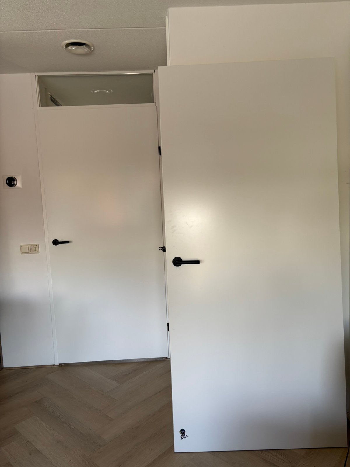 Svedex opdekdeur 211,5 /93cm rechts, Ophalen, Kunststof, Gebruikt, 80 tot 100 cm