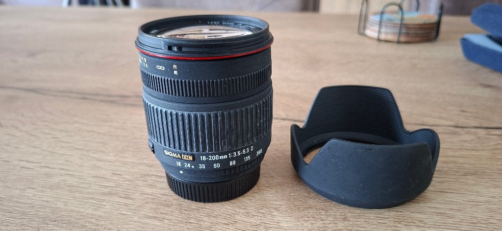 Sigma telelens, Gebruikt, Sigma, Zonnekap, Nikon F-mount