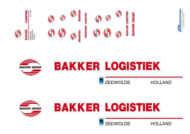 Vrachtauto decal 1:50 Bakker logistiek Zeewolde ( trailer ), Hobby en Vrije tijd, Modelauto's | 1:50, Verzenden, Nieuw, Bus of Vrachtwagen