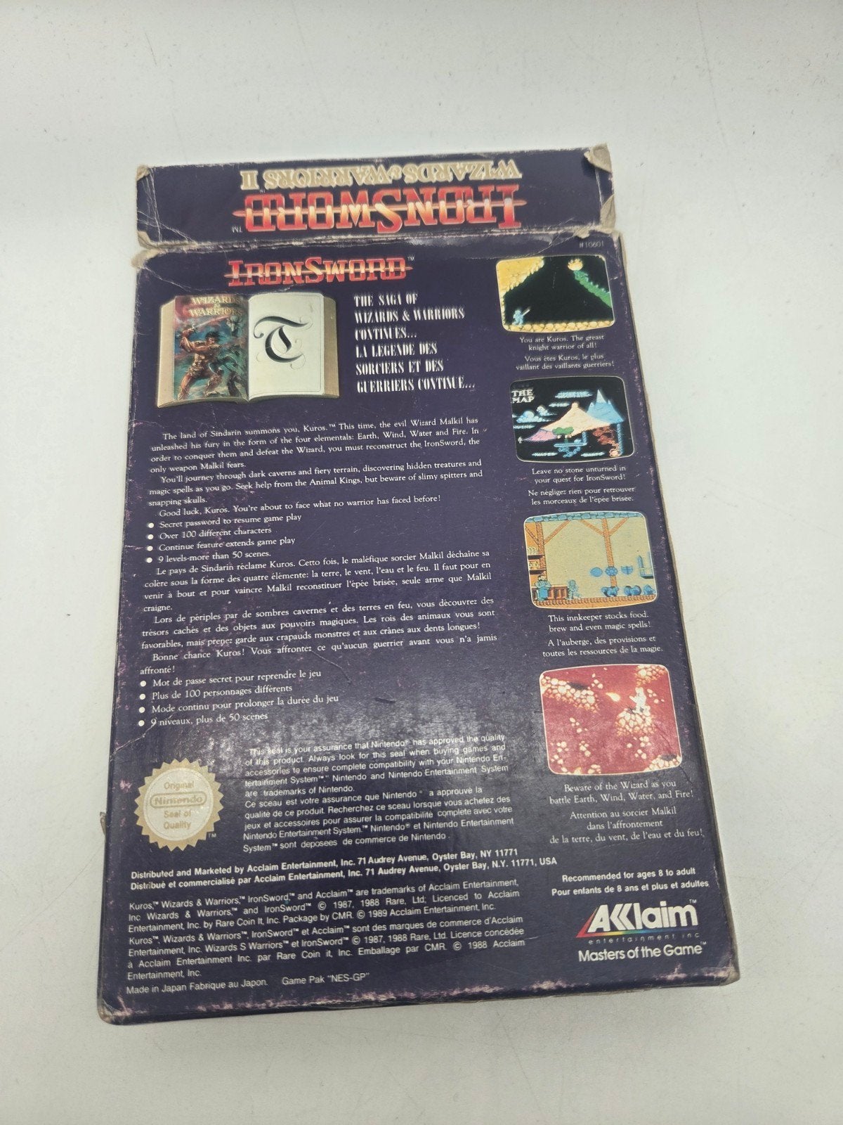 Iron Sword Wizards & Warriors II NES (Compleet), Spelcomputers en Games, Avontuur en Actie, Gebruikt, 1 speler, Oyster Bay, NY 11771, USA