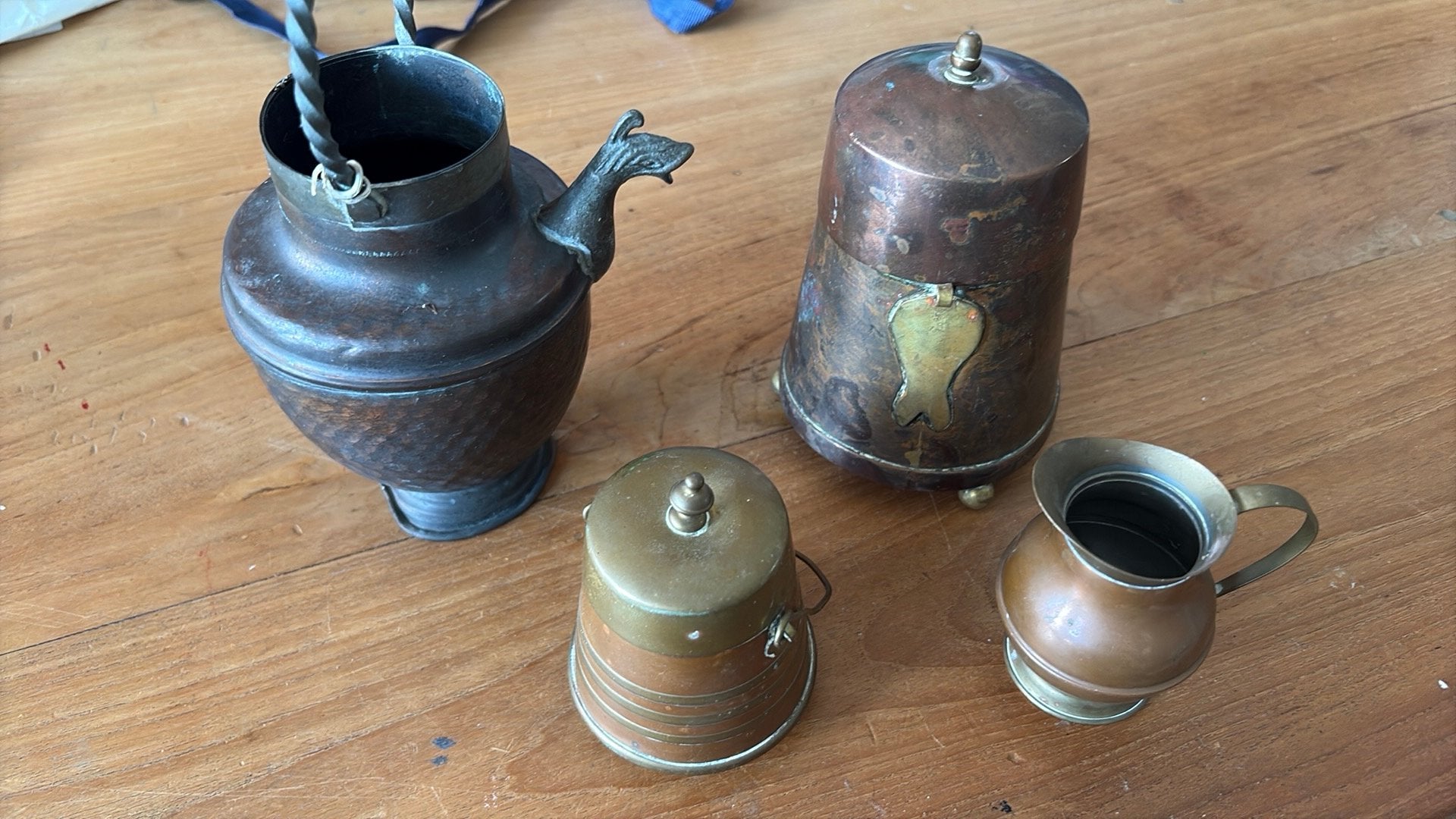 Koperen setje, Antiek en Kunst, Antiek | Koper en Brons, Ophalen of Verzenden, Koper