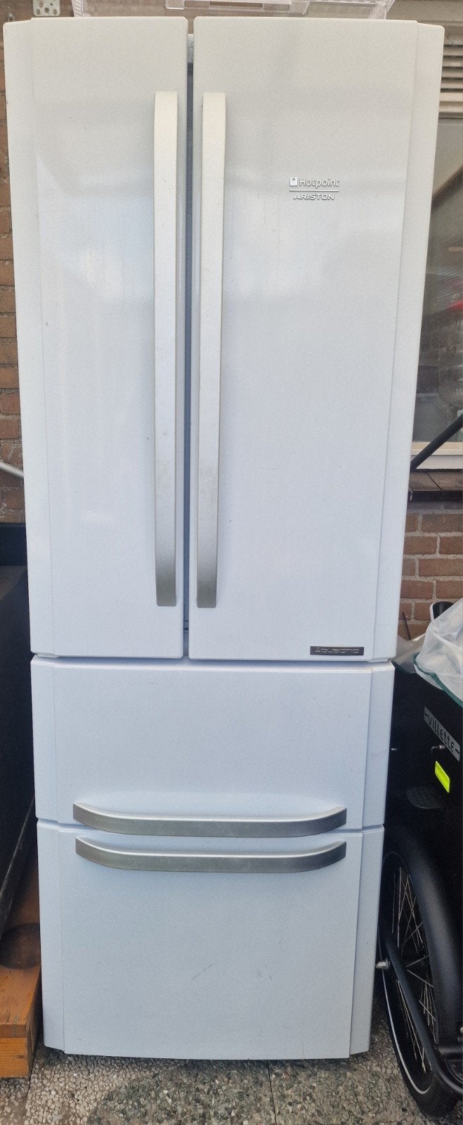 Hotpoint Ariston Koelkast met Aparte Vriezer - Wit, Gebruikt, 200 liter of meer, 60 cm of meer, Met aparte vriezer