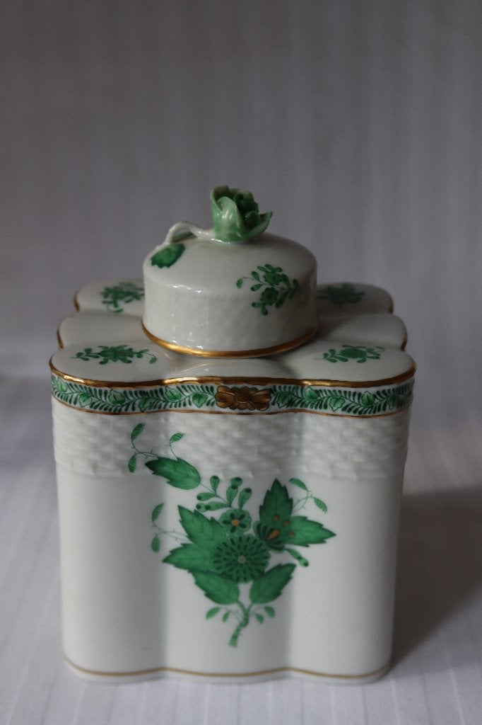 Vintage Herend Apponyi Groen Chinese boeket theebus, Ophalen of Verzenden