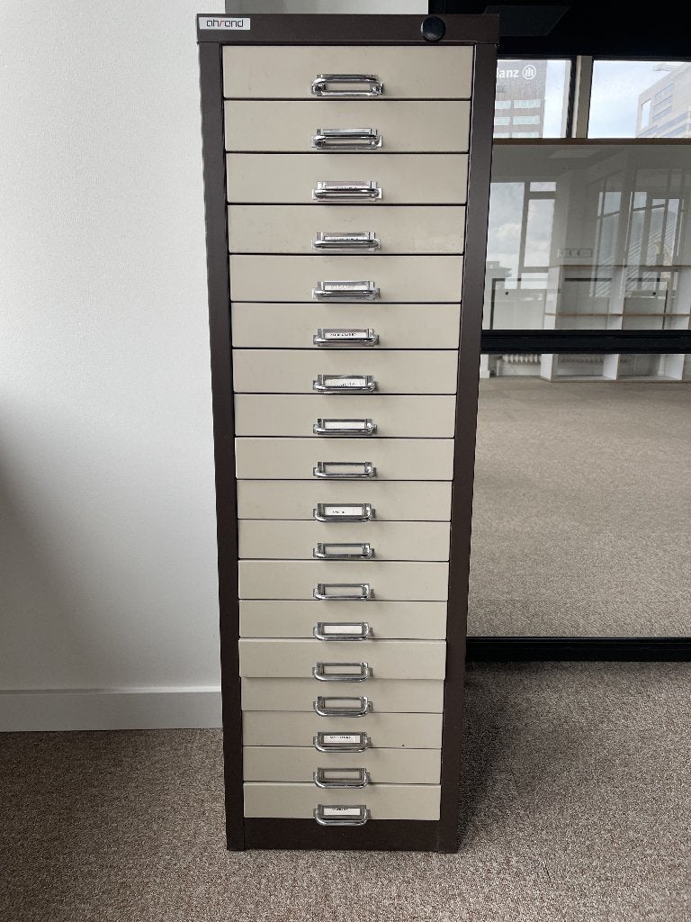 Vintage Ahrend ladekasten / ladenblokken, Ophalen, Minder dan 50 cm, Gebruikt, 5 laden of meer