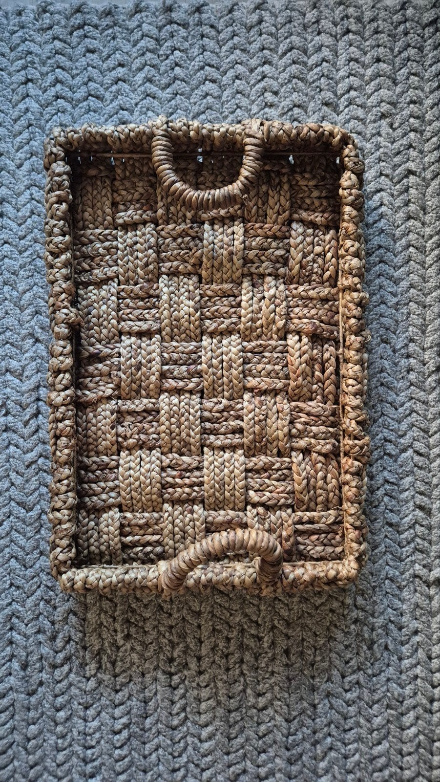 Rieten Dienblad - Natuurlijk Materiaal - 64x44x8 cm, Ophalen, Gebruikt, Natuurlijk materiaal, Dienblad