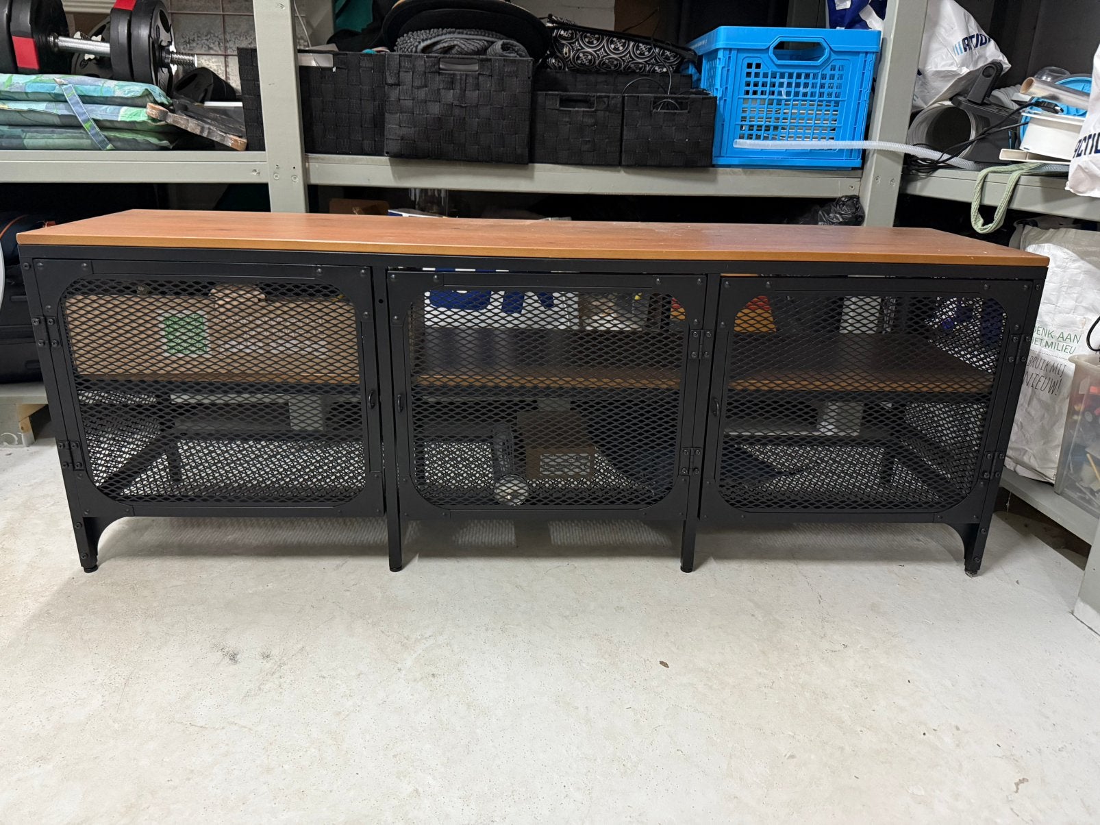 Tv meubel industrieel 154 x 54 x 37, Ophalen, Overige materialen, Minder dan 50 cm, Gebruikt
