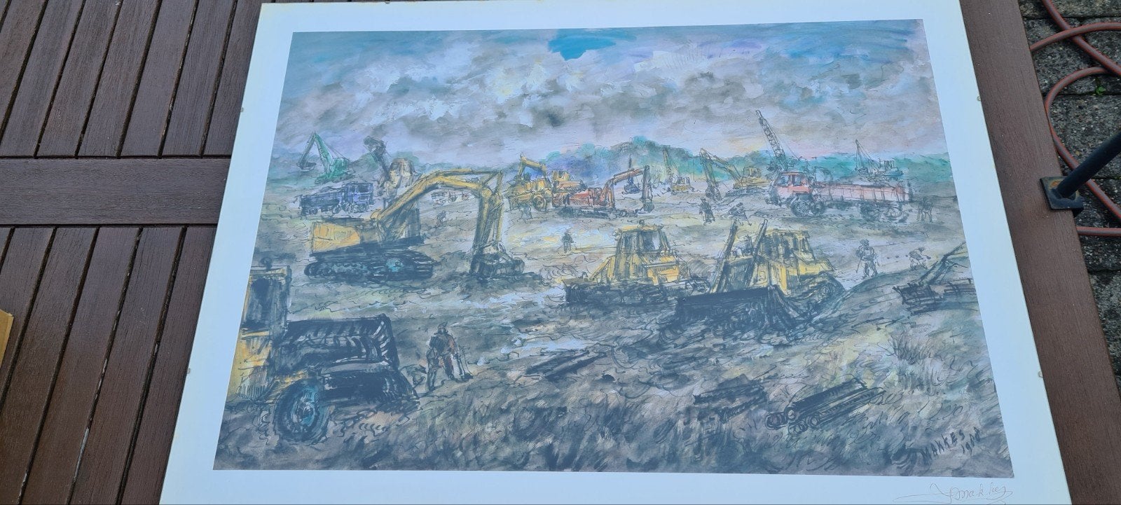 Makkes schilderij uit 1988, Ophalen