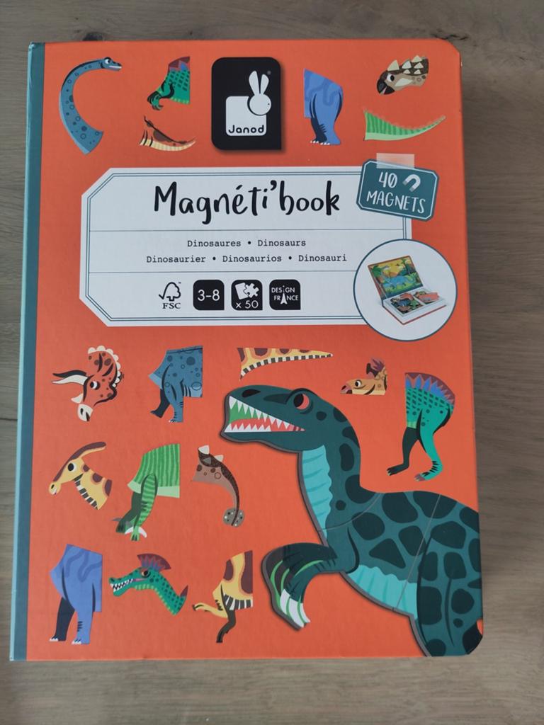 Janod Magnetibook Dino, Ophalen of Verzenden, Gebruikt