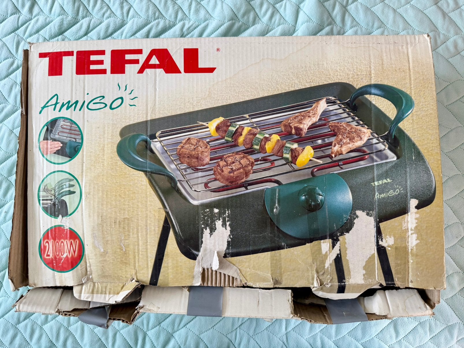 Tefal Amigo elektrische BBQ compleet met onderstel, Ophalen, Zo goed als nieuw