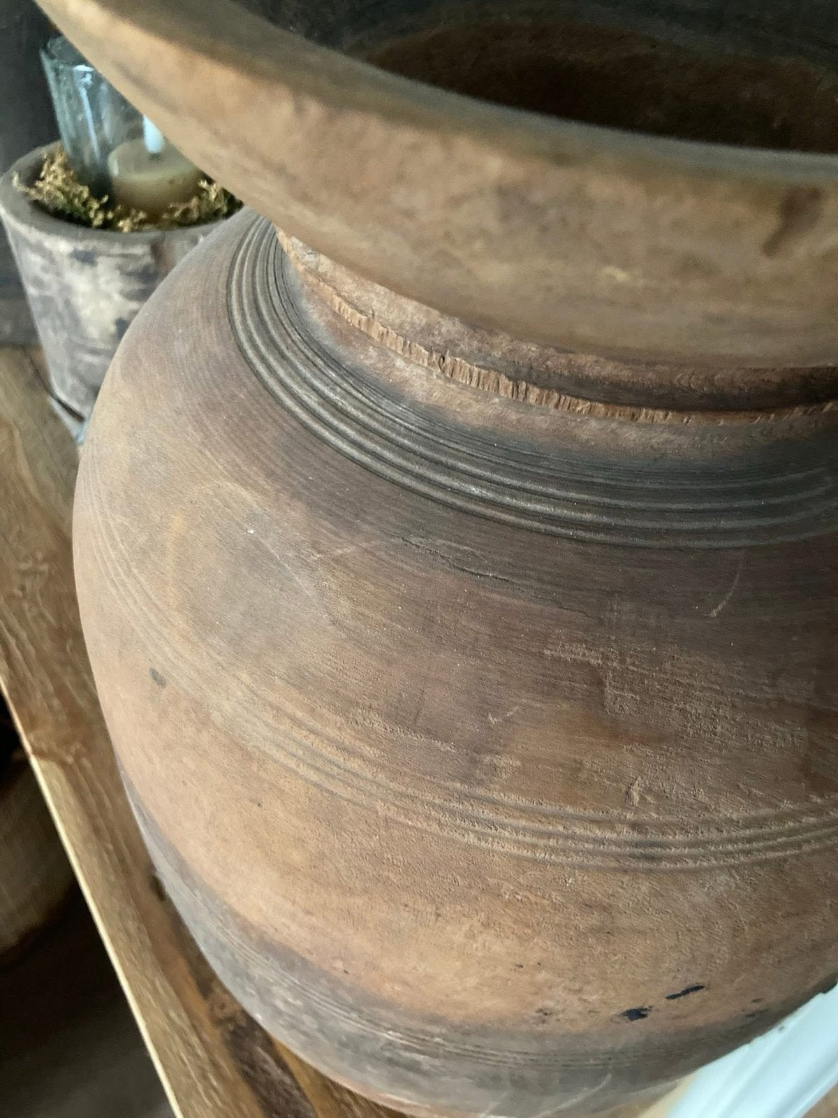 Nepalese Kruik Vaas - 33 cm hoog, Antiek en Kunst, Ophalen of Verzenden