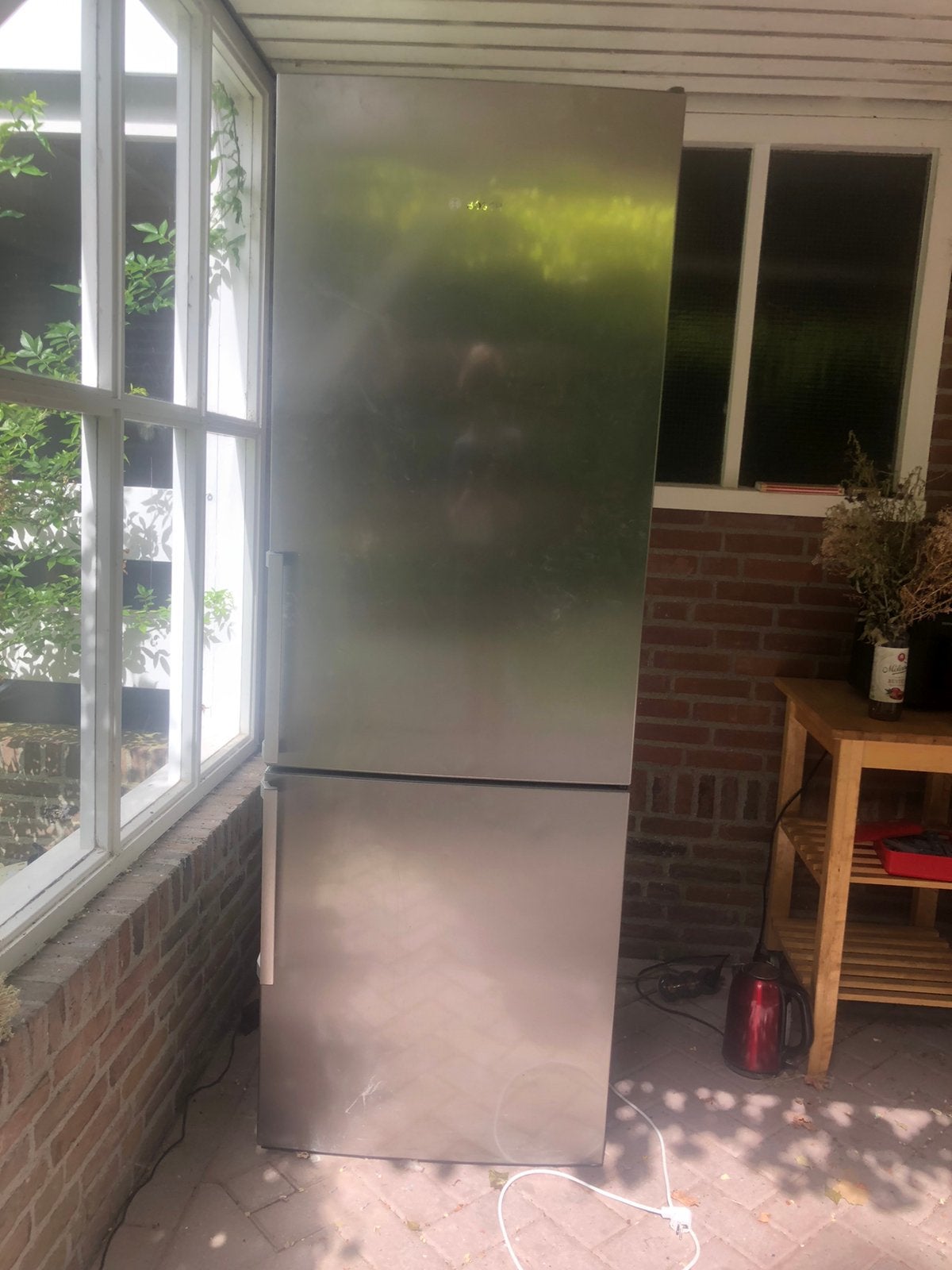 Vrijstaande Bosch koelvriescombinatie 70cm breed, Ophalen, Gebruikt, 200 liter of meer, 60 cm of meer