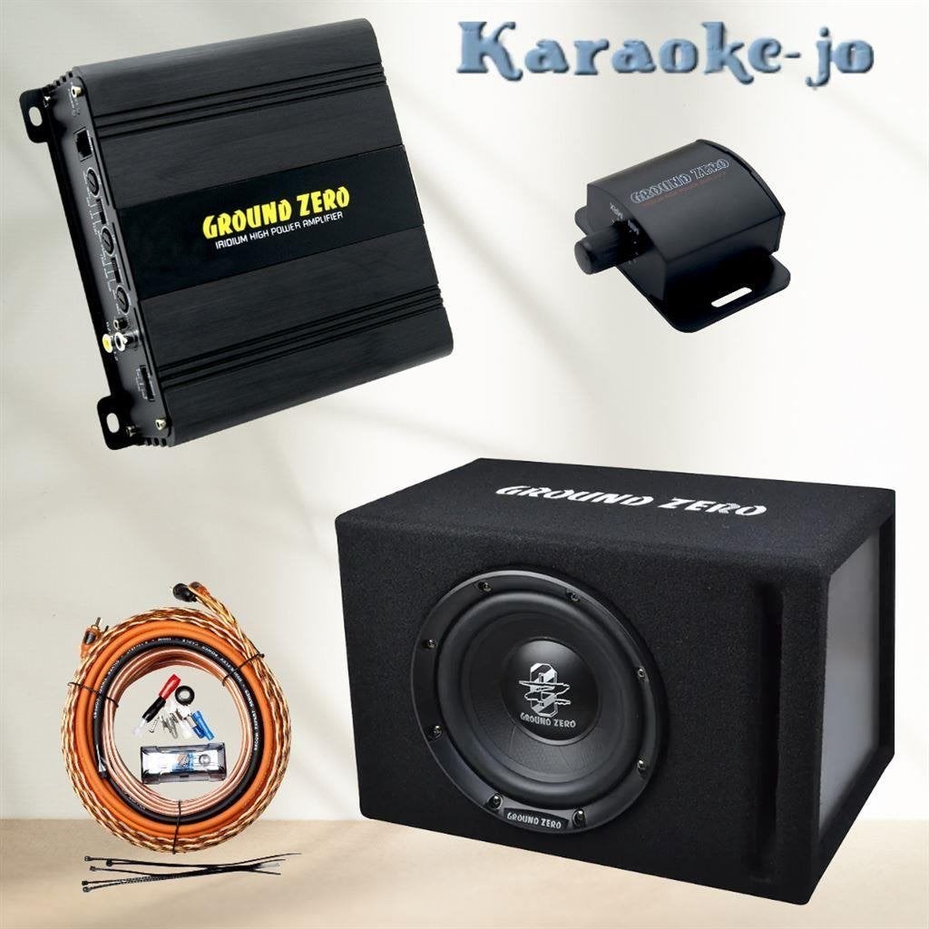 Ground Zero GZIA 100.2 versterker + Subwoofer + kabelset, ., Nieuw, Ophalen of Verzenden, .