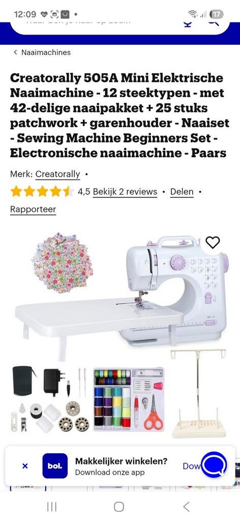 Creatorally 505A Mini Naaimachine - 12 steektypen, Ophalen of Verzenden, Nieuw