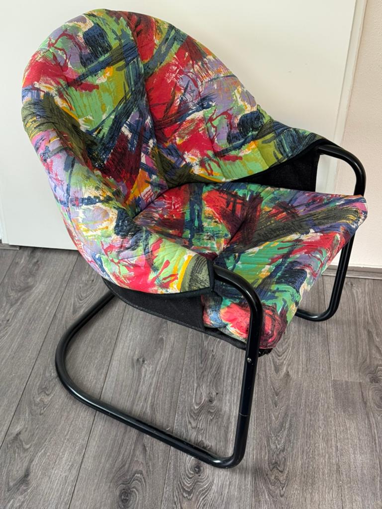 2x Italiaanse FIAM buisstoelen jaren 80, Ophalen, Minder dan 50 cm, Gebruikt, Jaren 80