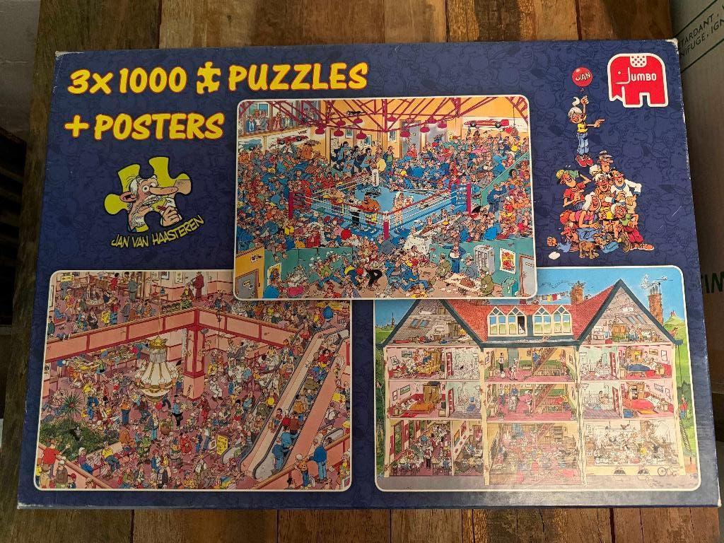 Jan van Haasteren 3x 1000 stukjes, Ophalen of Verzenden, 500 t/m 1500 stukjes, Zo goed als nieuw, Legpuzzel