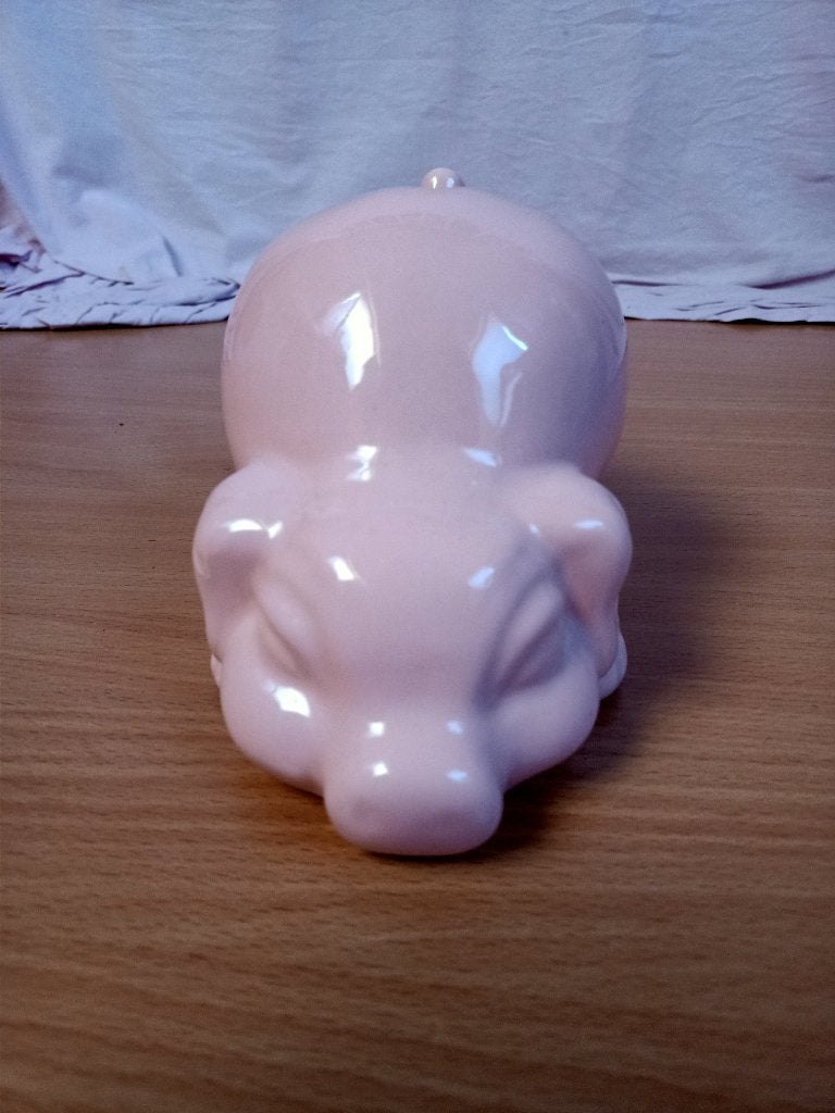 roze spaarvarken / spaarpot, Verzamelen, Spaarpotten, Ophalen, Zo goed als nieuw, Steen, Aardewerk of Keramiek, Dier