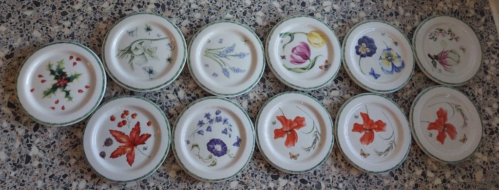 11x Petit four theetipjes maanden Janneke Brinkman 2007, Overige typen, Ophalen of Verzenden, Zo goed als nieuw, Overige stijlen