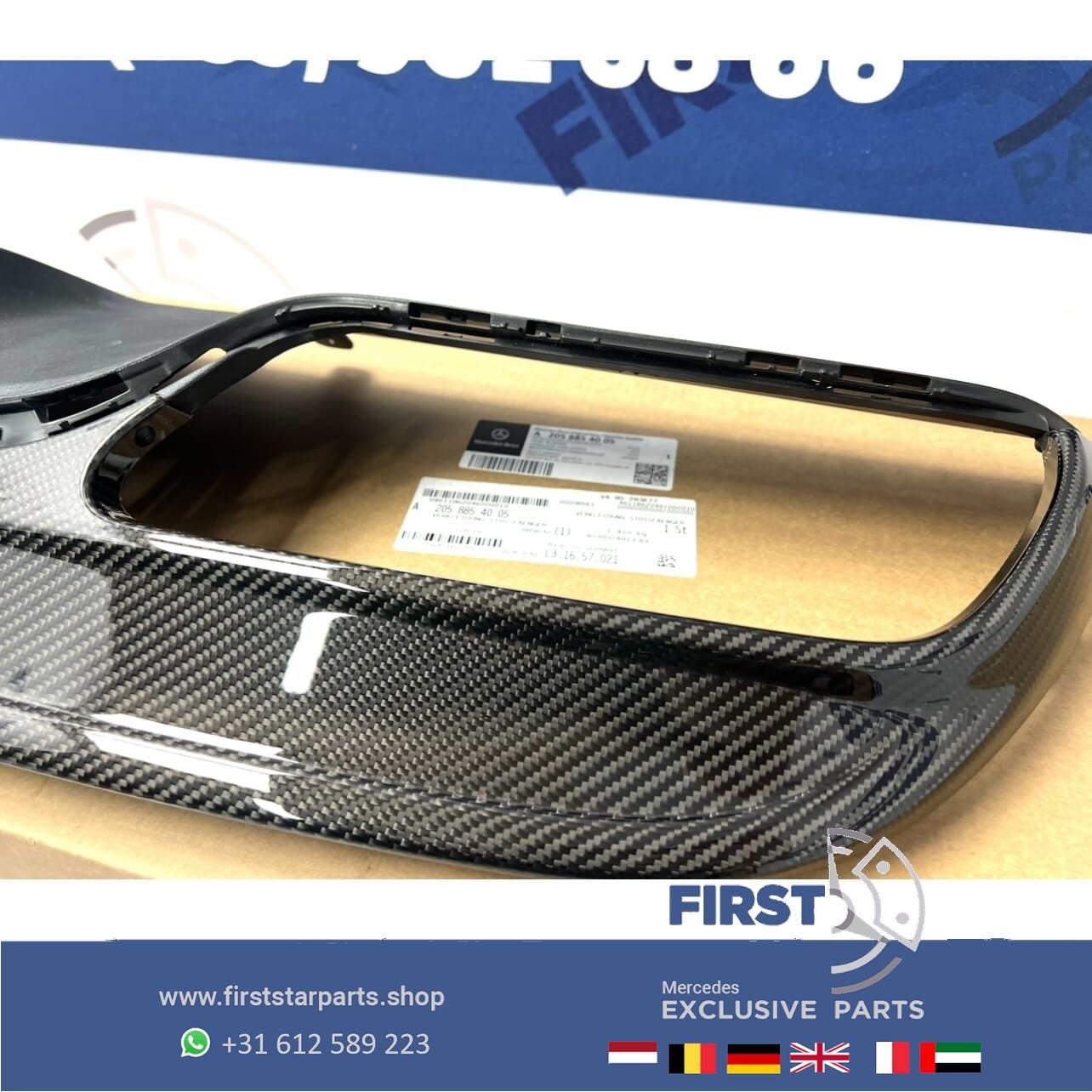 A2058857538 / A2058854005 W205 C63 S AMG CARBON DIFFUSER ACH, Gebruikt, -, Ophalen of Verzenden, -