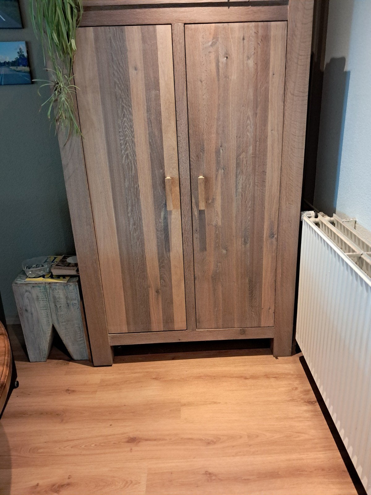 Houten eikenkast met planken - 177x110x43 cm, Huis en Inrichting, Ophalen, 100 tot 150 cm, 150 tot 200 cm, 25 tot 50 cm