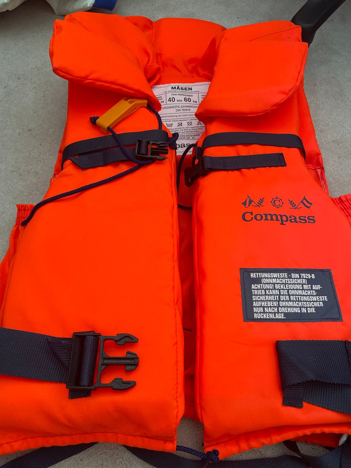 Reddingsvest MÅSEN Compass 40-60 kg, Watersport en Boten, Watersportkleding, Ophalen of Verzenden, Zo goed als nieuw