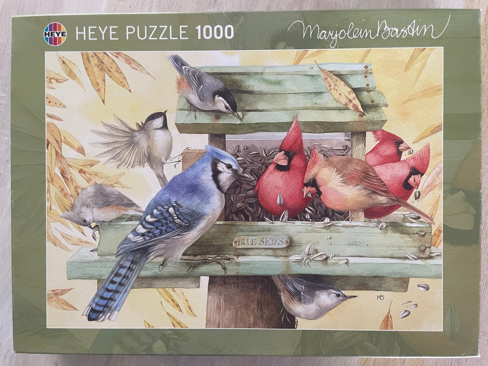 Heye Legpuzzel Marjolein Bastin Birds 1000 stukjes, Ophalen of Verzenden, 500 t/m 1500 stukjes, Gebruikt, Legpuzzel