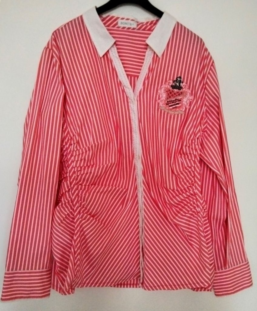 ZGAN blouse Bonita 46 rood wit gestreept, Maat 46/48 (XL) of groter, Bonita, Ophalen of Verzenden, Zo goed als nieuw