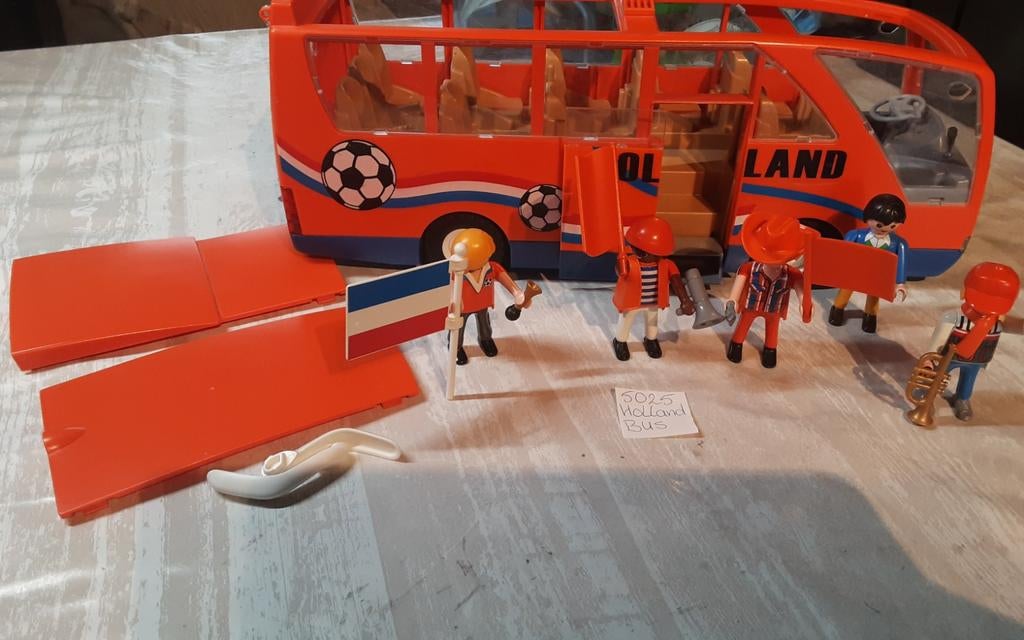 5025 oranje Holland bus, Ophalen of Verzenden, Zo goed als nieuw, Complete set
