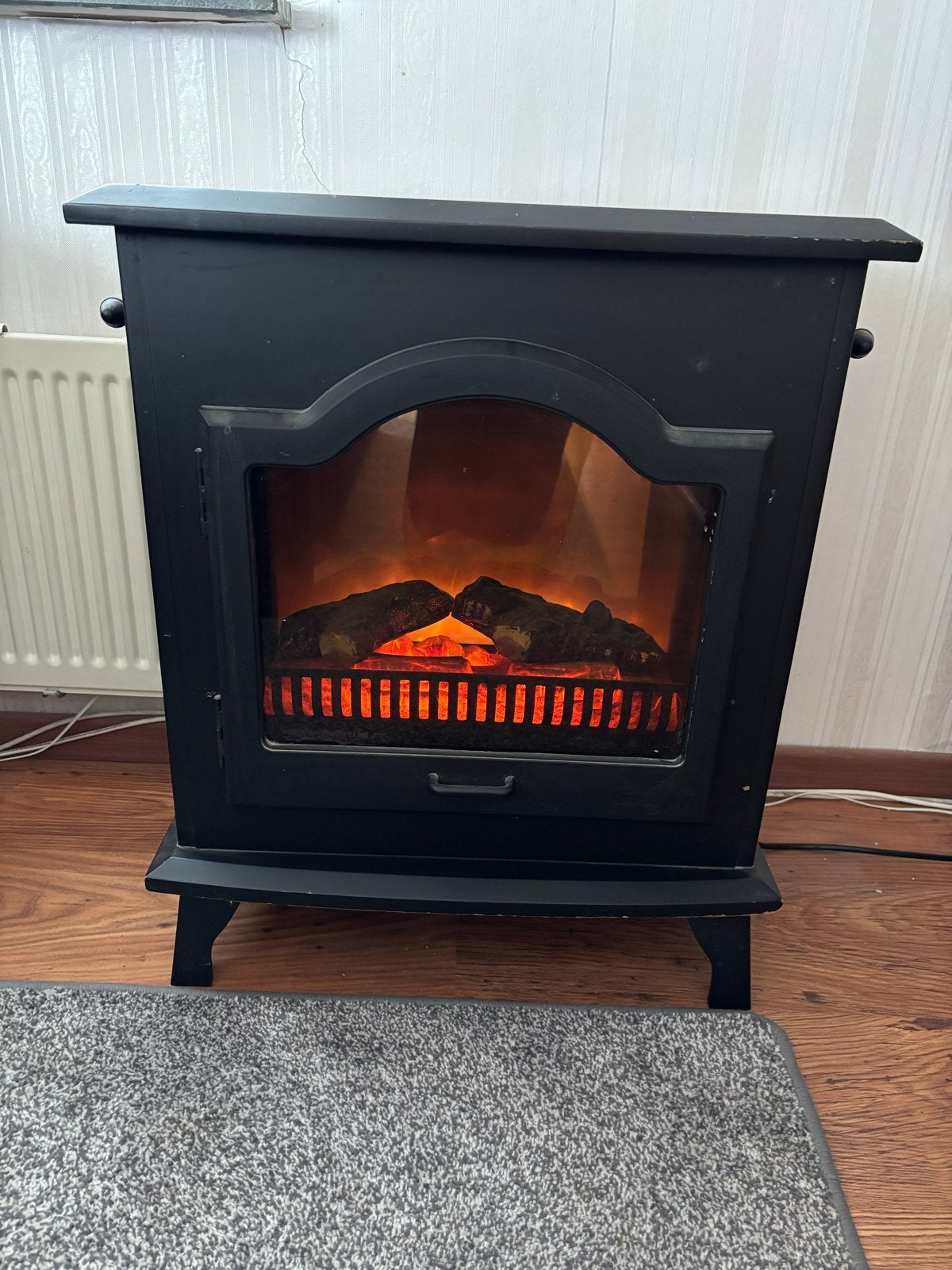 Elektrische haard met realistische vlameffecten, Ophalen, Gebruikt, Vrijstaande haard, Elektrische haard