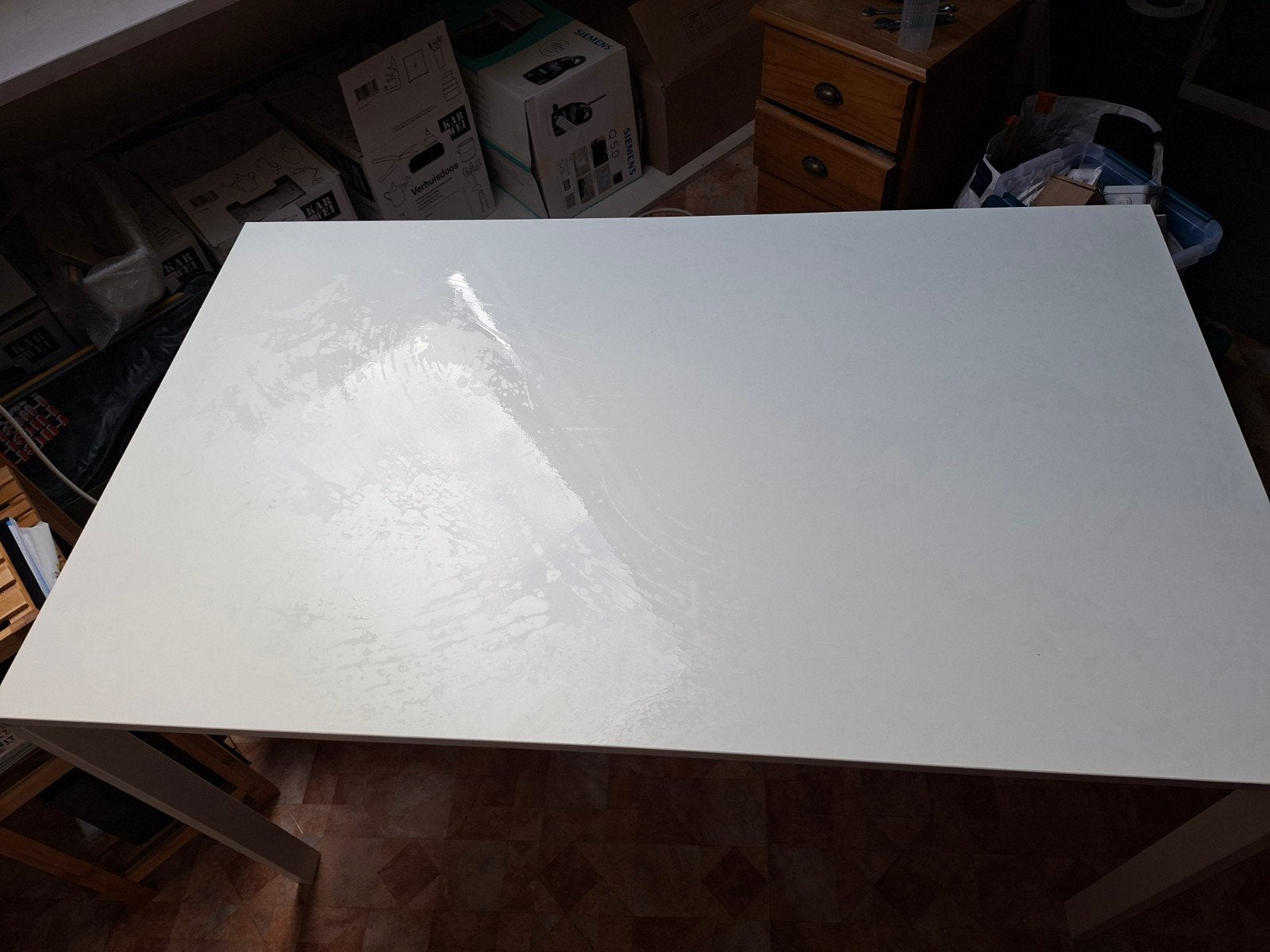 gratis witte tafel / wit bureau, Ophalen, Gebruikt