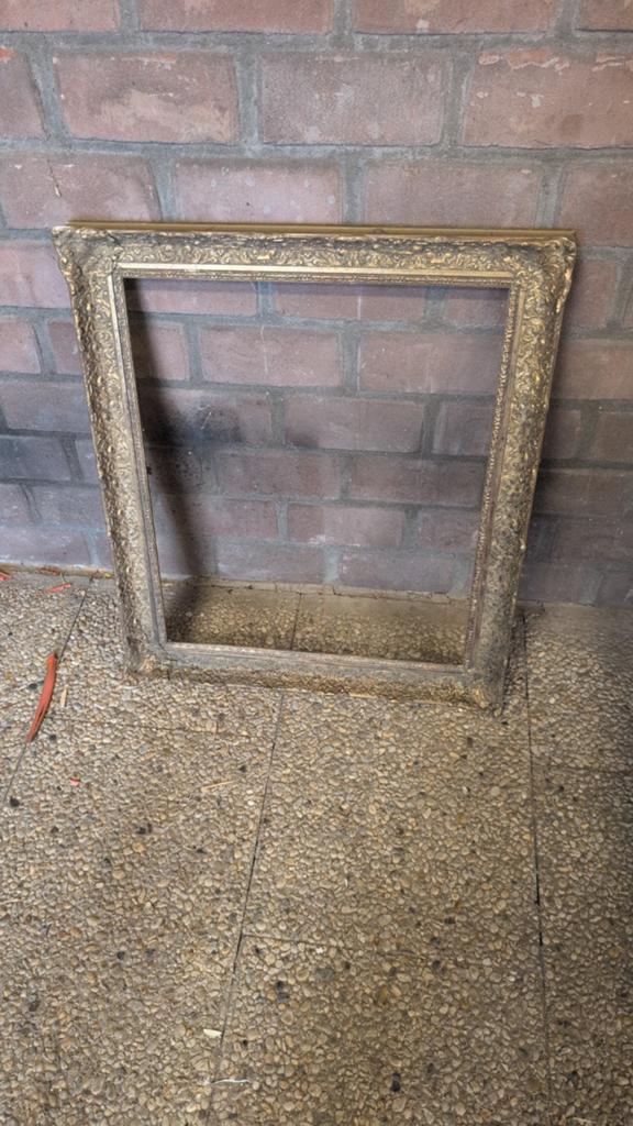 Antieke Gouden Fotolijst - Barok Stijl, Overige materialen, Gebruikt, 50 tot 75 cm, Ophalen of Verzenden