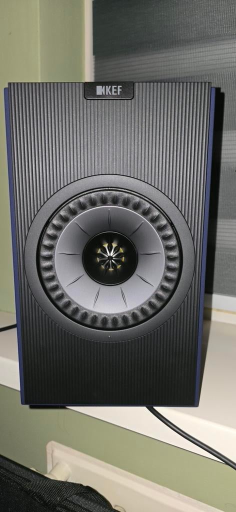 KEF Coda W Midnight Blue actieve Hifi Speakers, Zo goed als nieuw, 120 watt of meer, Front, Rear of Stereo speakers, Ophalen