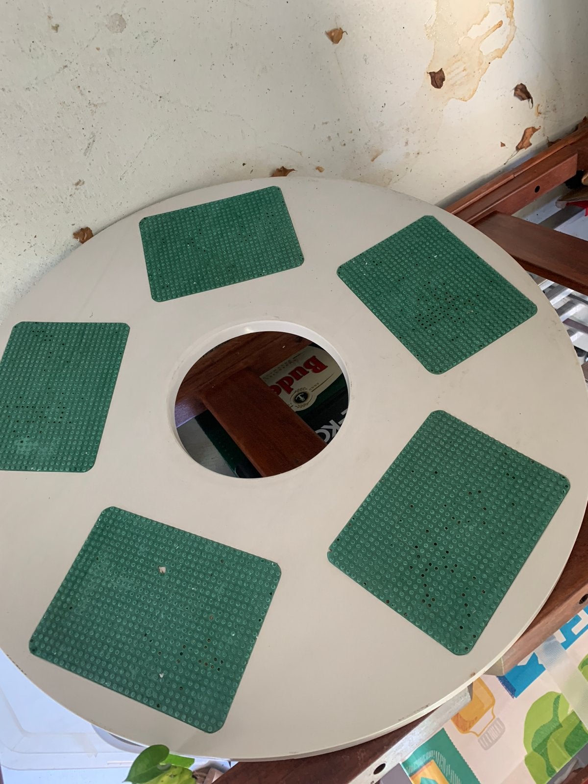 Tafelblad met uitsparing en bevestigingsmateriaal, Ophalen, Overige materialen, Gebruikt, Rond