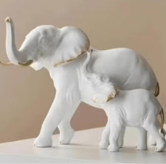 Prachtig Olifant beeldje moeder en dochter (20cm), Ophalen of Verzenden, Nieuw, Dier